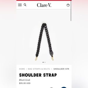 Clare V Black Link Shoulder Strap